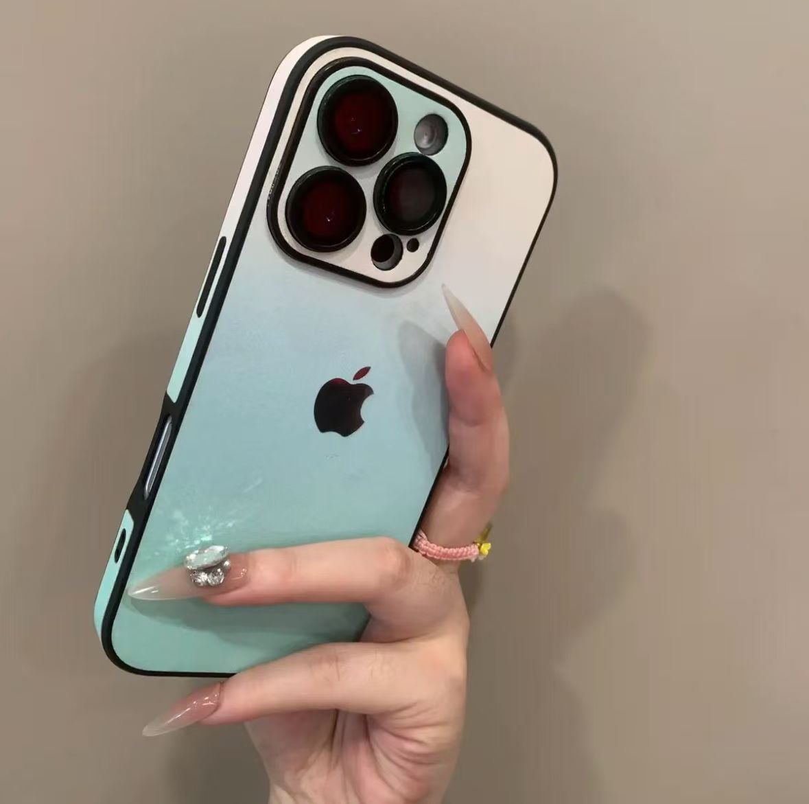 Gradient leather IPHONE protective case with built-in lens film(Order now and enjoy 5% discount)