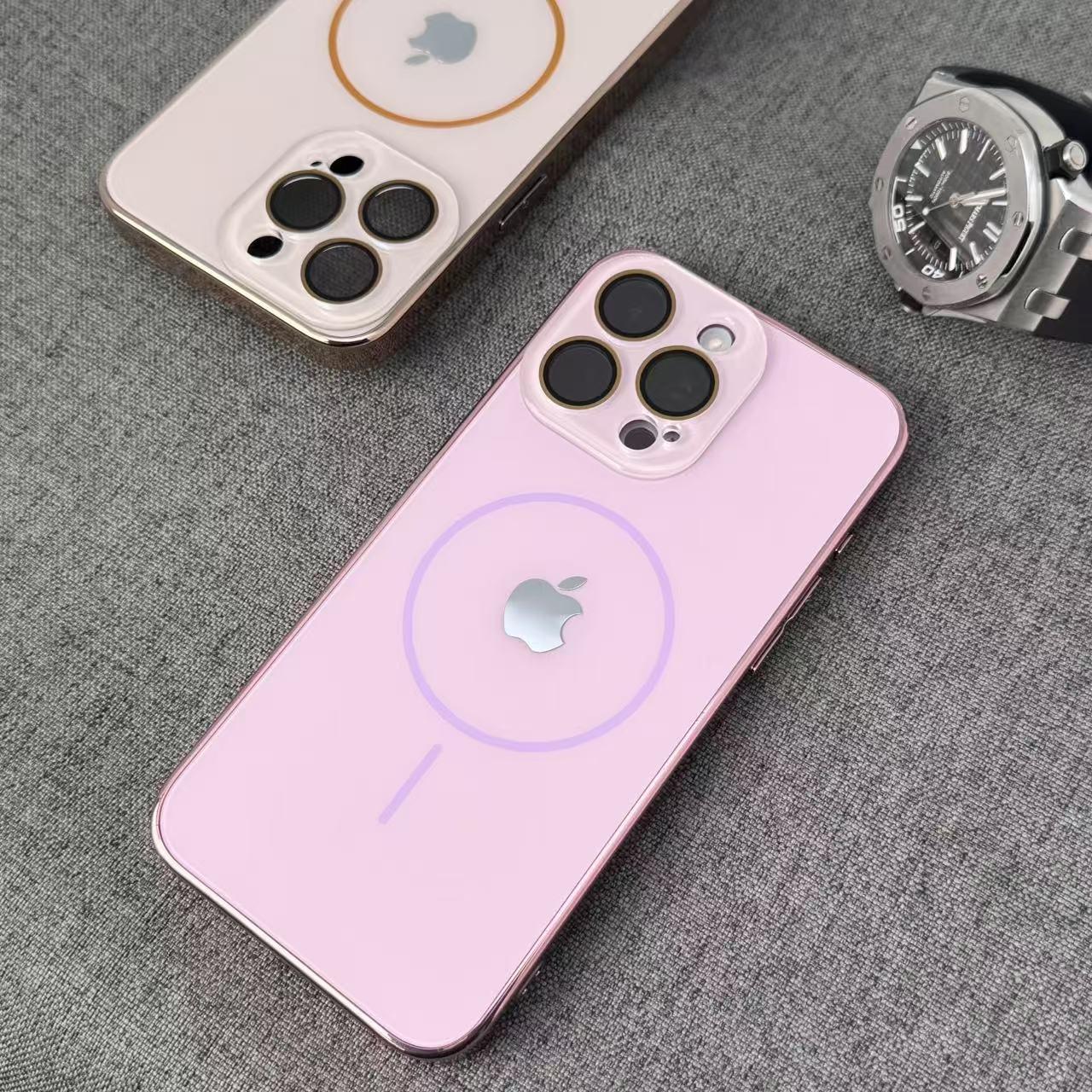 Crystal Lens Film Electroplating Frosted Magnetic IPHONE Protective Case(5% automatic discount on new arrivals)