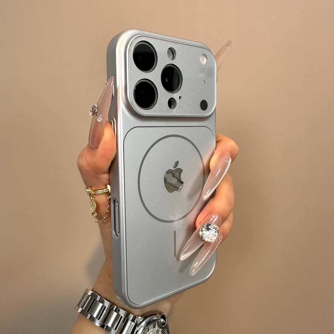 Titanium Orange | iPhone Frosted Glass MagSafe Case