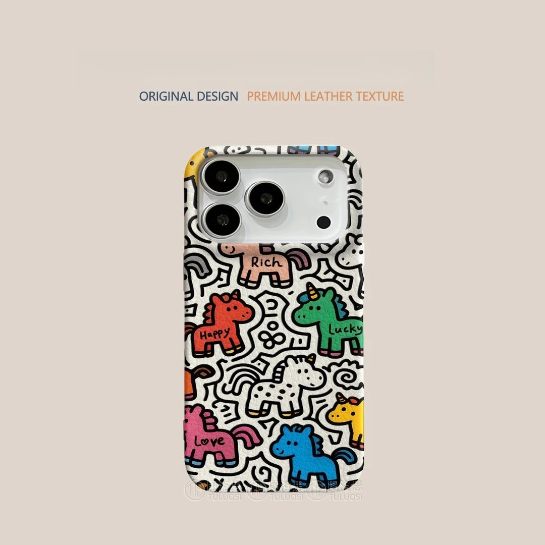 Creative Graffiti Pony iPhone Protective Case