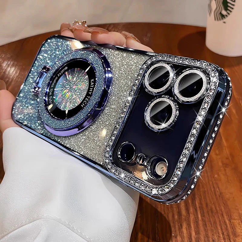 Premium Gradient Glitter Diamond Edge Case for iPhone 17 Series