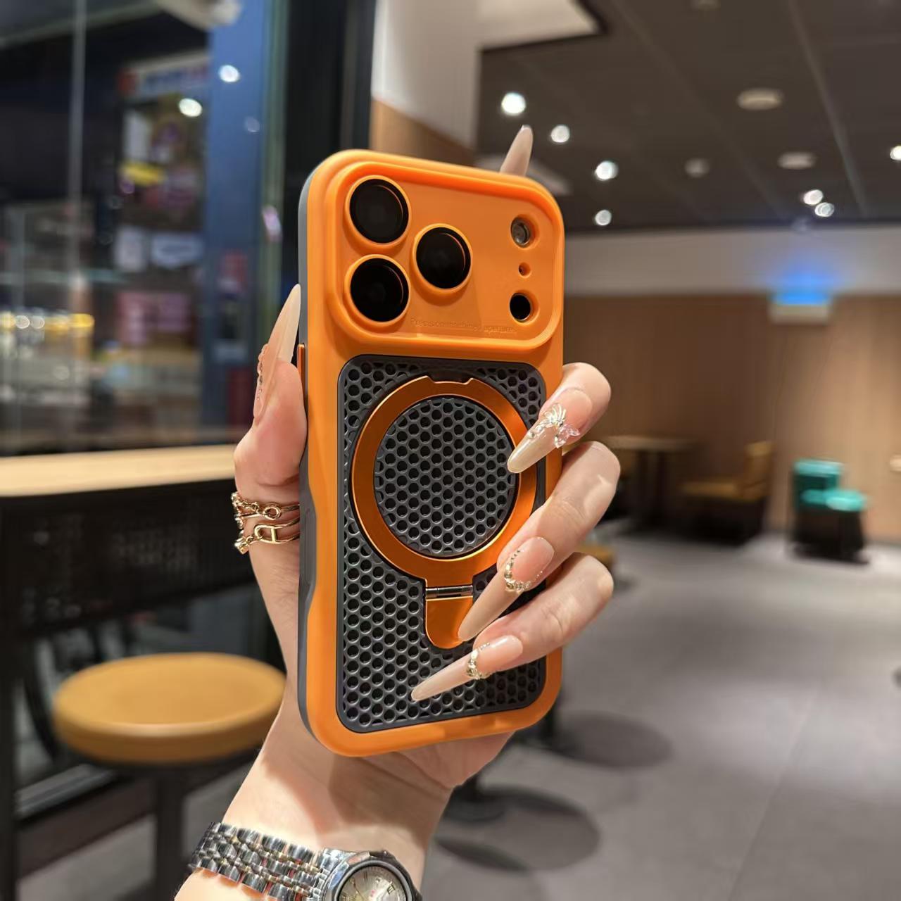 Matte Lens ProtectorMagnetic Ring iPhone Case