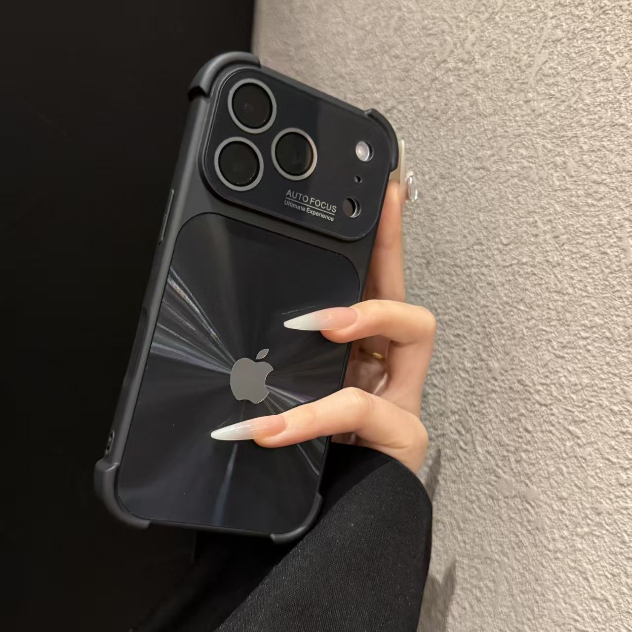 Four-corner anti-drop electroplated aurora iPhone protective case