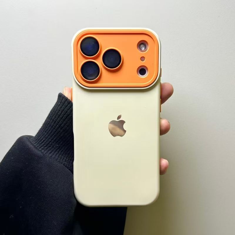 Stylish frosted silicone iPhone case-Emma orange