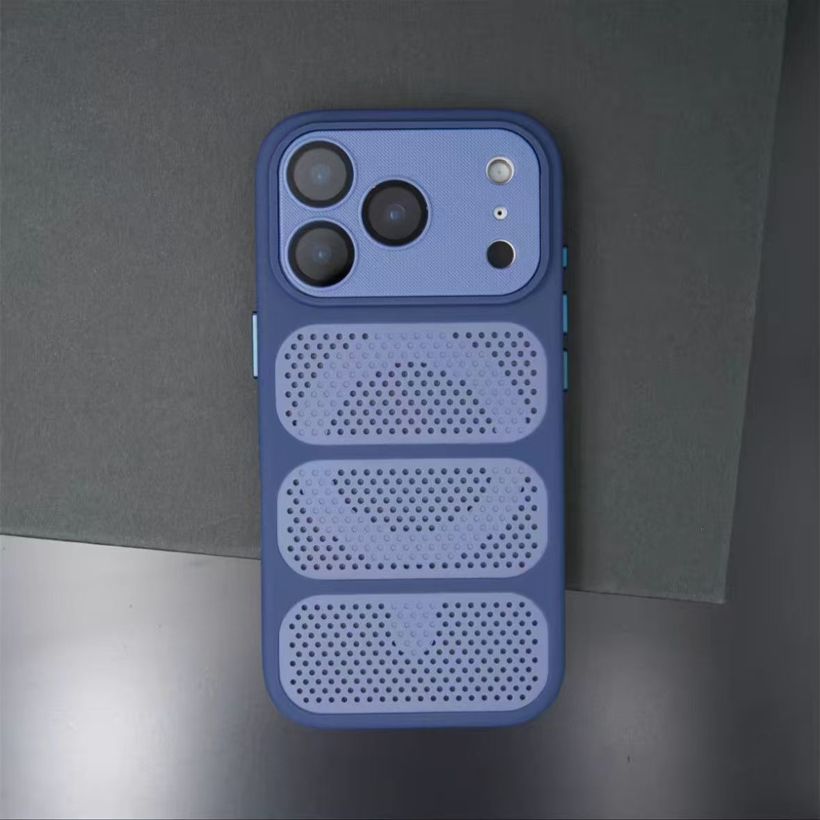 Silicone breathable and heat-dissipating magnetic iPhone protective case-Orange