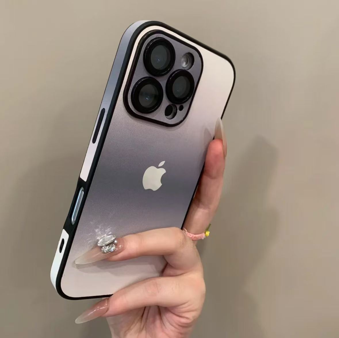 Gradient leather IPHONE protective case with built-in lens film（Order now and enjoy 5% discount）
