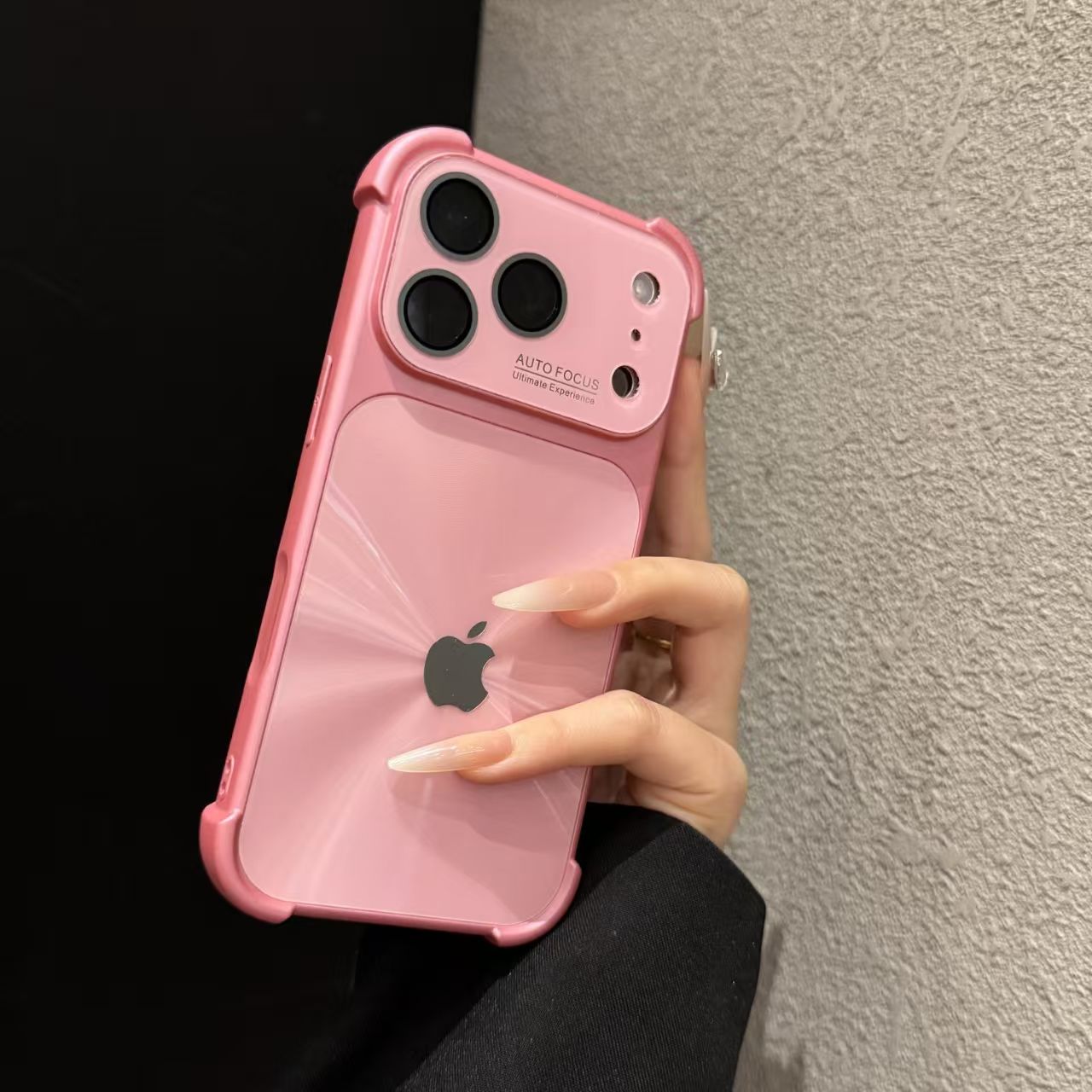 Four-corner anti-drop electroplated aurora iPhone protective case