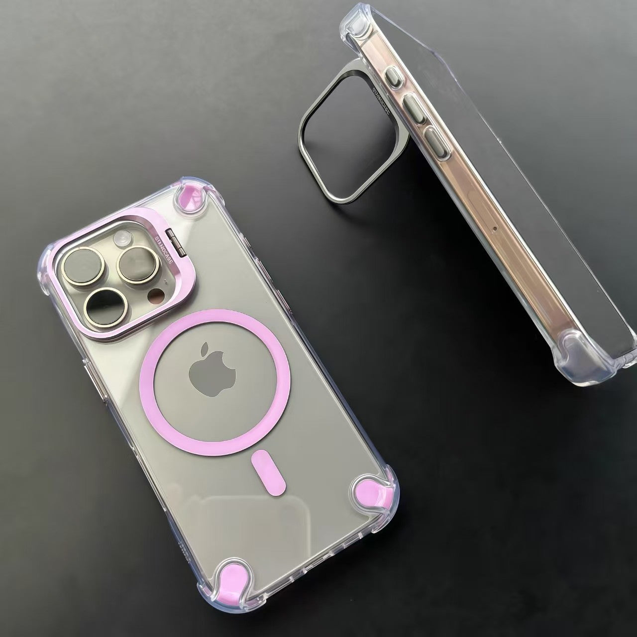 Four-corner shockproof airbags MagSafe lens frame iPhone protective case