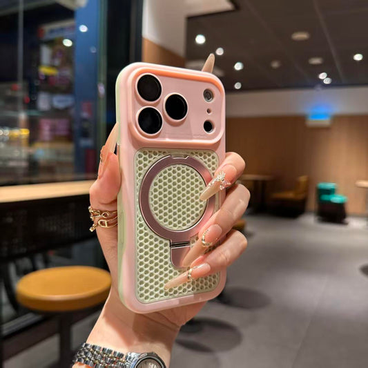 Matte Lens ProtectorMagnetic Ring iPhone Case