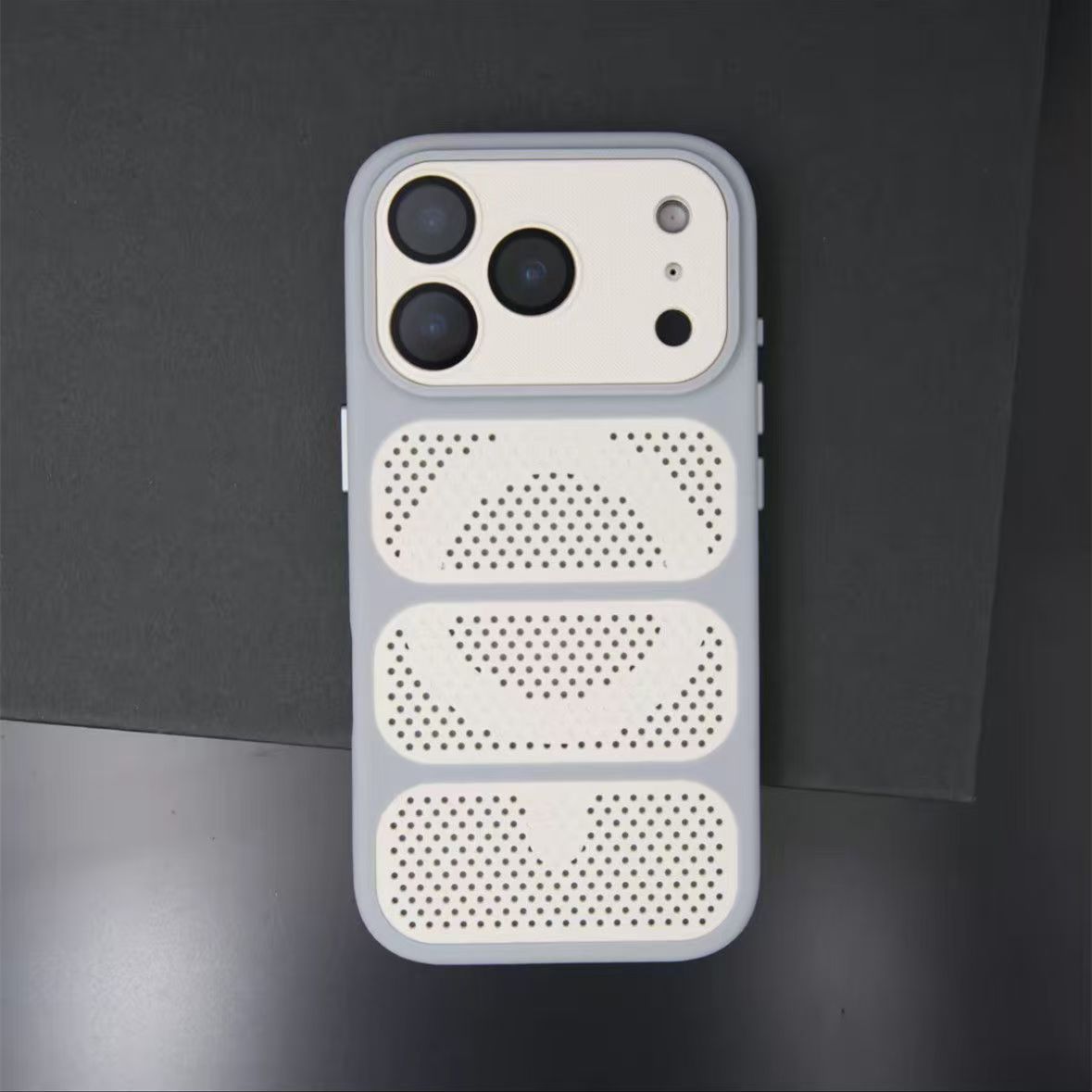 Silicone breathable and heat-dissipating magnetic iPhone protective case-Orange