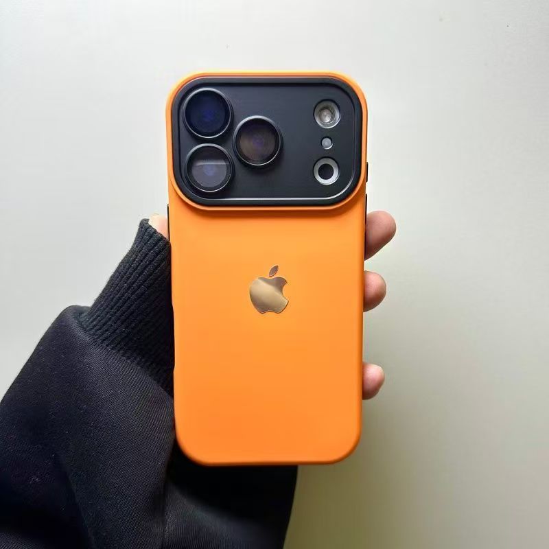 Stylish frosted silicone iPhone case-Emma orange