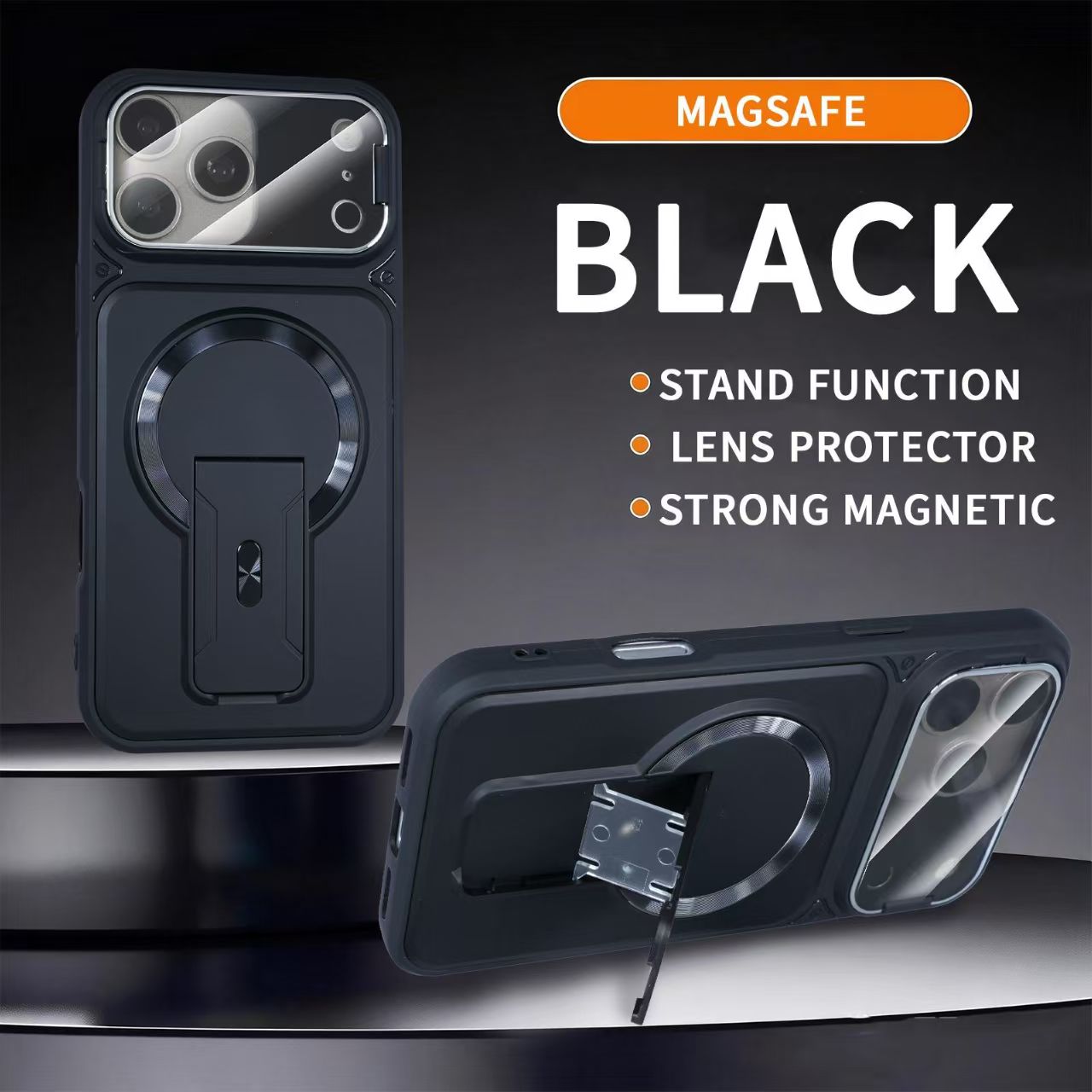Magnetic lens holder for iPhone protective case