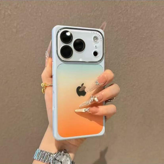 Large window gradient iPhone protective case-Blue-orange