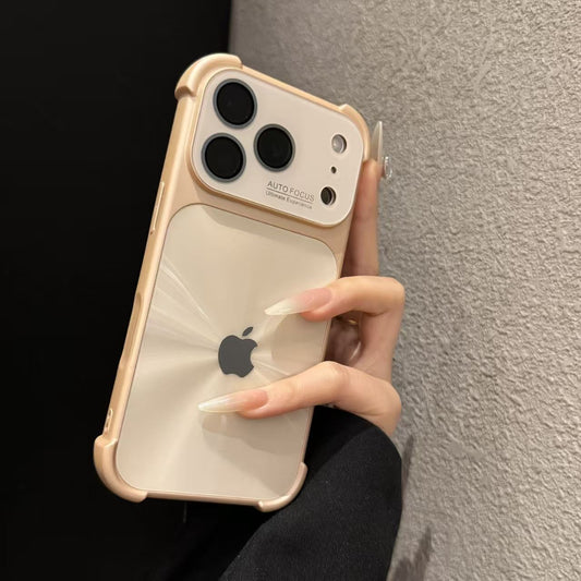 Four-corner anti-drop electroplated aurora iPhone protective case-Desert Gold