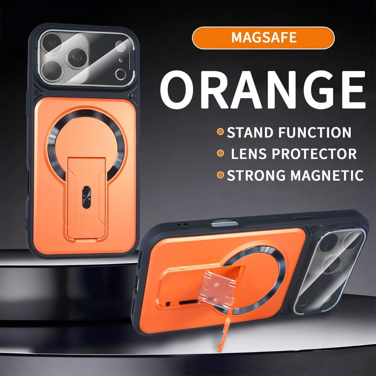 Magnetic lens holder for iPhone protective case