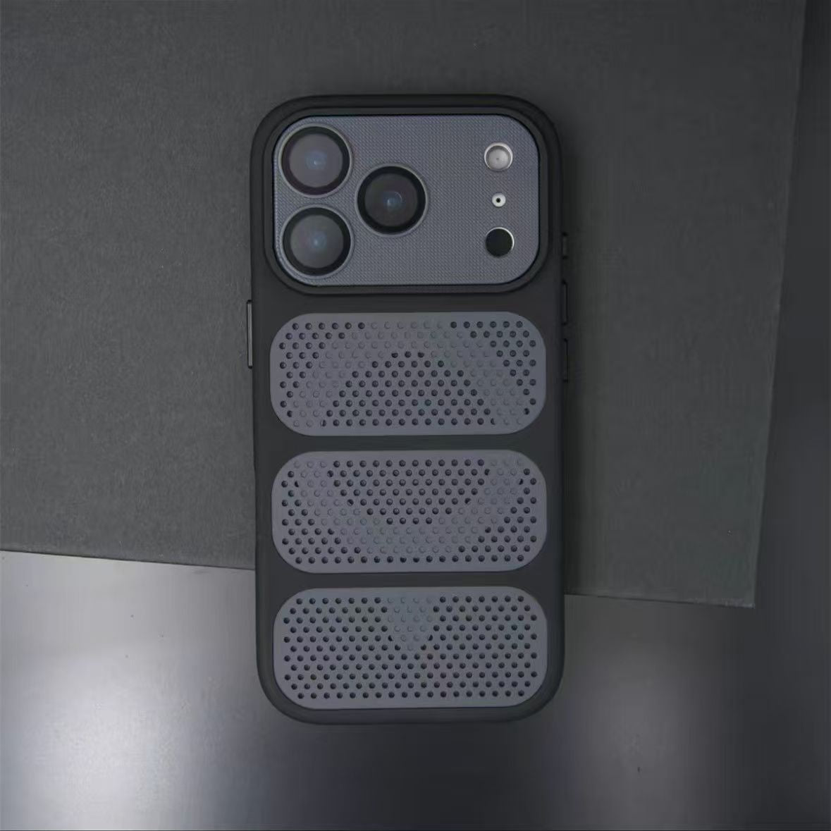 Silicone breathable and heat-dissipating magnetic iPhone protective case-Orange