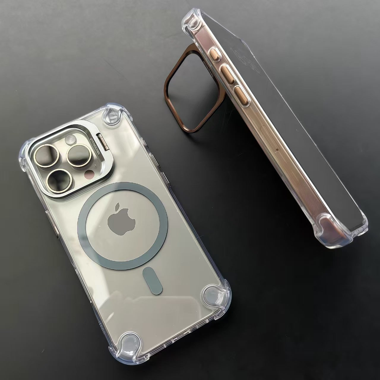 Four-corner shockproof airbags MagSafe lens frame iPhone protective case