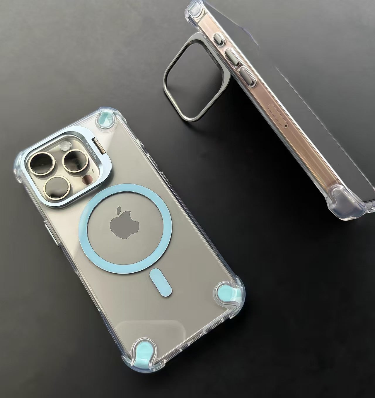 Four-corner shockproof airbags MagSafe lens frame iPhone protective case