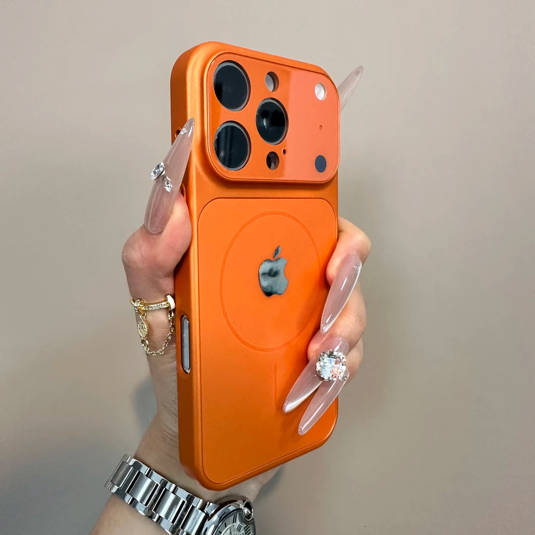 Titanium Orange | iPhone Frosted Glass MagSafe Case