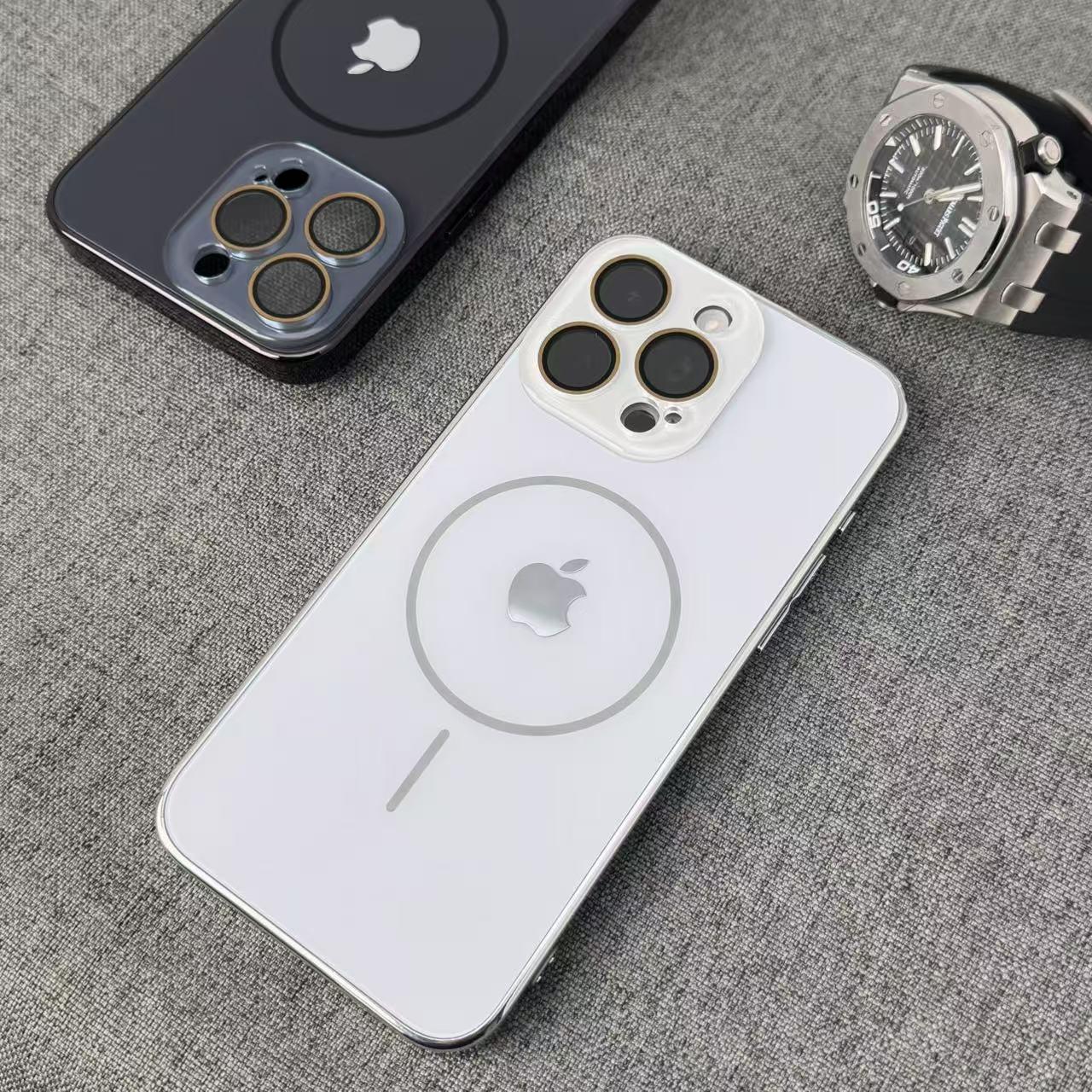 Crystal Lens Film Electroplating Frosted Magnetic IPHONE Protective Case（5% automatic discount on new arrivals）