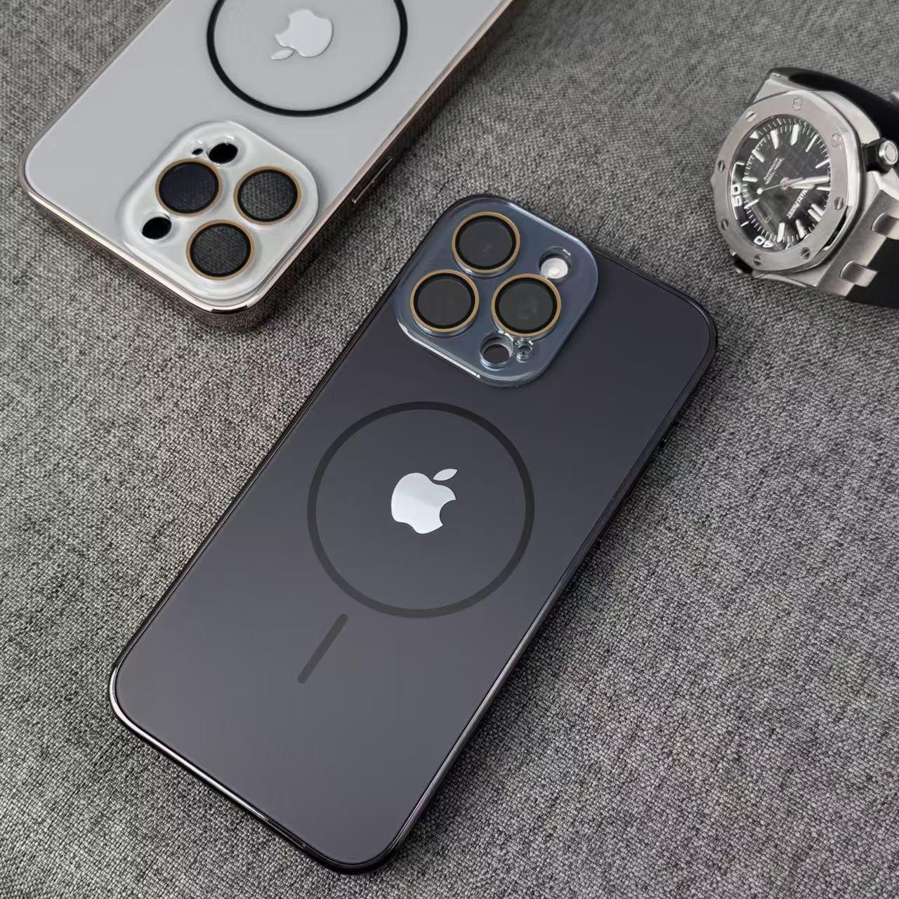 Crystal Lens Film Electroplating Frosted Magnetic IPHONE Protective Case（5% automatic discount on new arrivals）