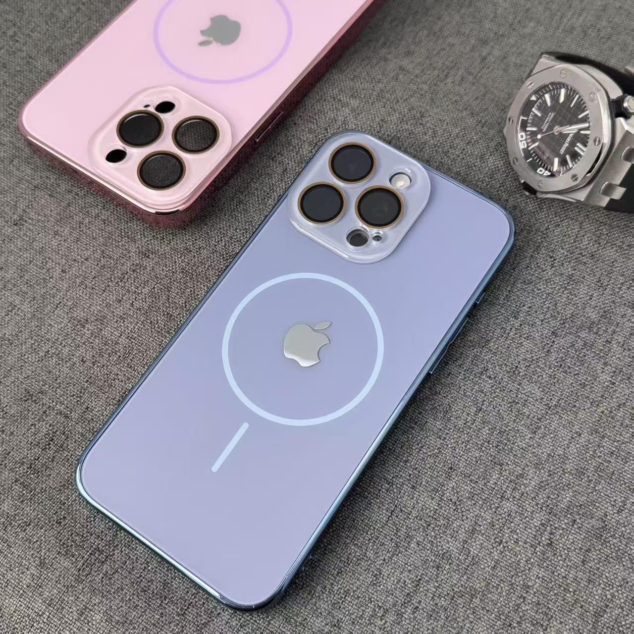 Crystal Lens Film Electroplating Frosted Magnetic IPHONE Protective Case（5% automatic discount on new arrivals）