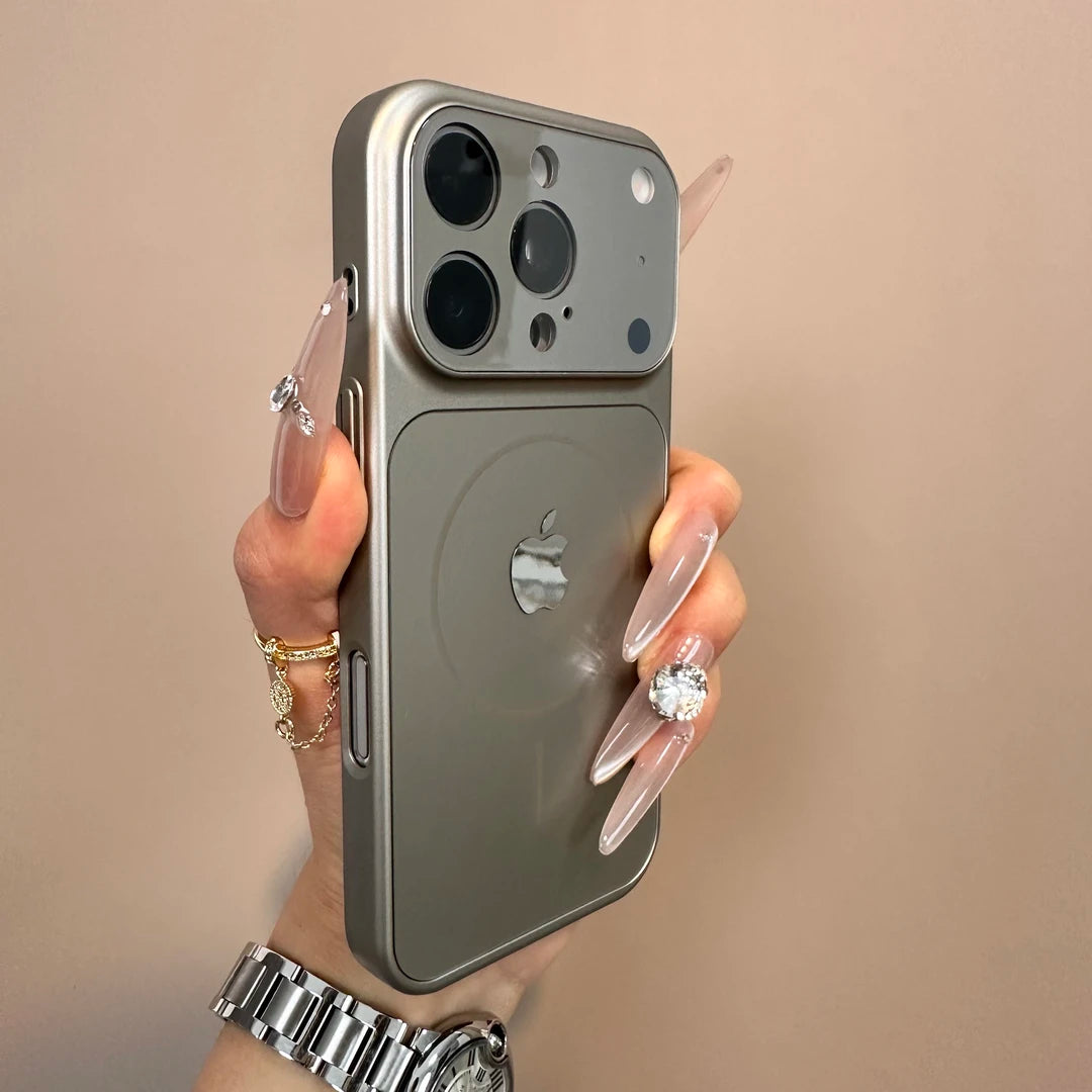 Titanium Orange | iPhone Frosted Glass MagSafe Case